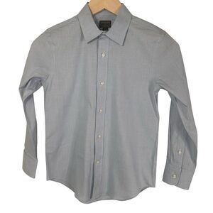 J. Crew Factory Boys Long Sleeve Thompson Blue Button Down Shirt Size 10 NWOT